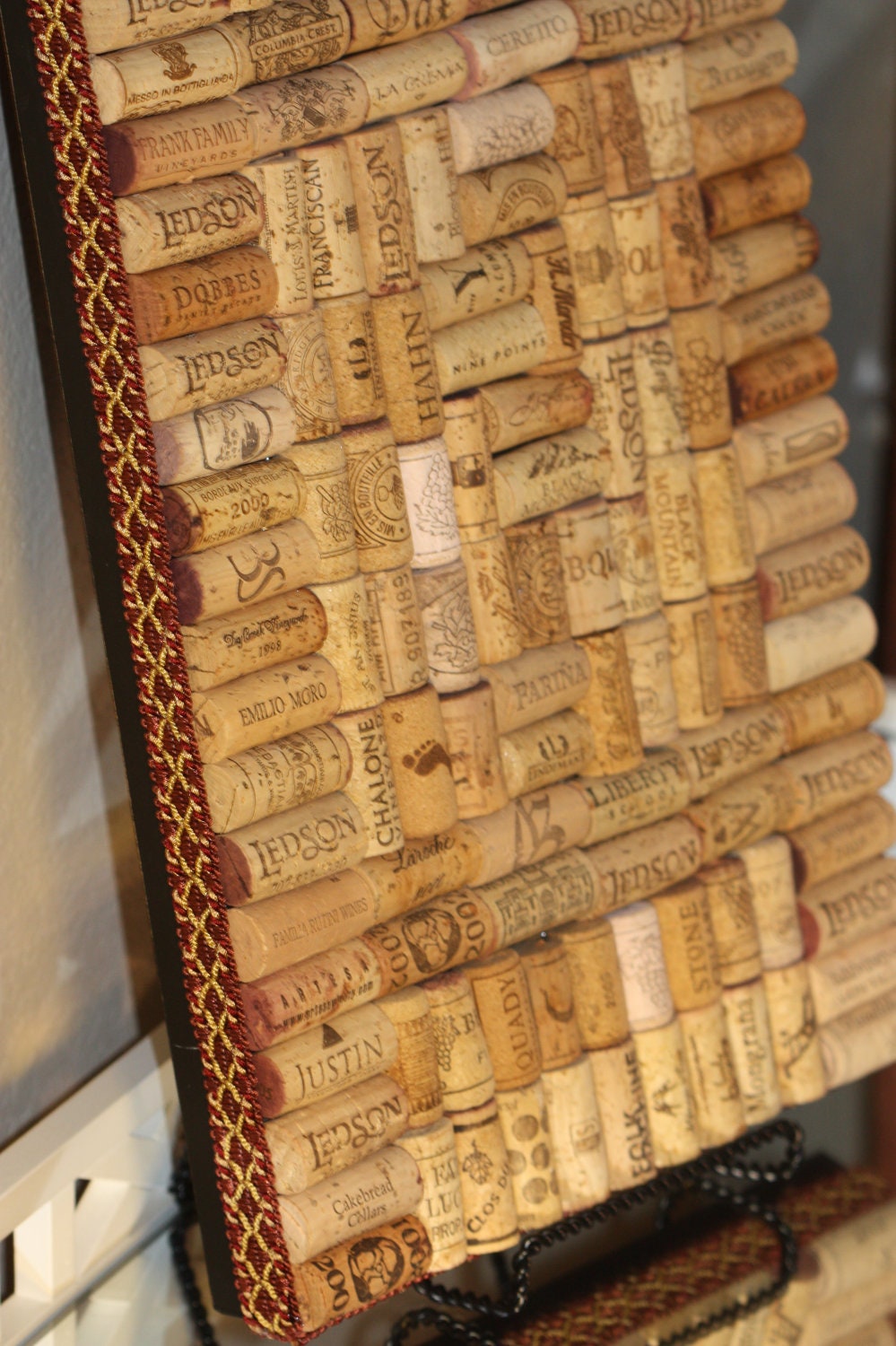 Unique Wine Cork Bulletin Board on 12"x19" Box Frame