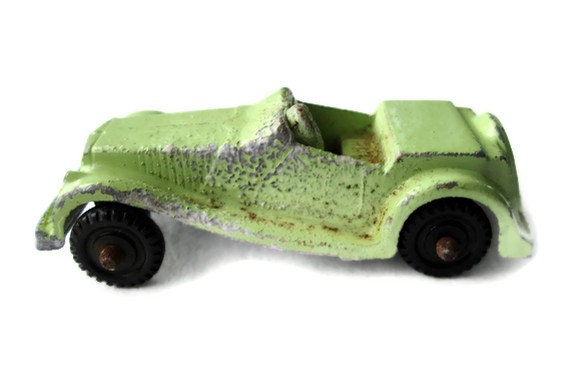 Vintage Midget Toy Diecast Car Green Roadster - WeeLambieVintage