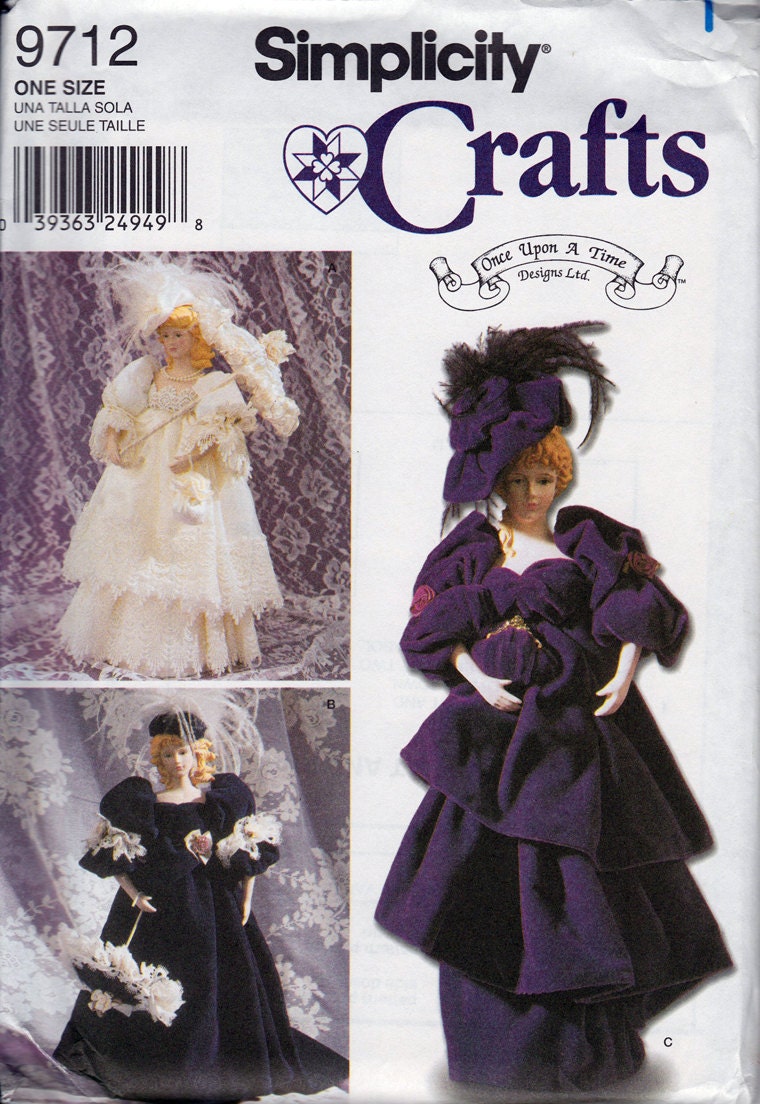 Simplicity Crafts 9712 Doll Clothes for 17 inch Decorative Doll