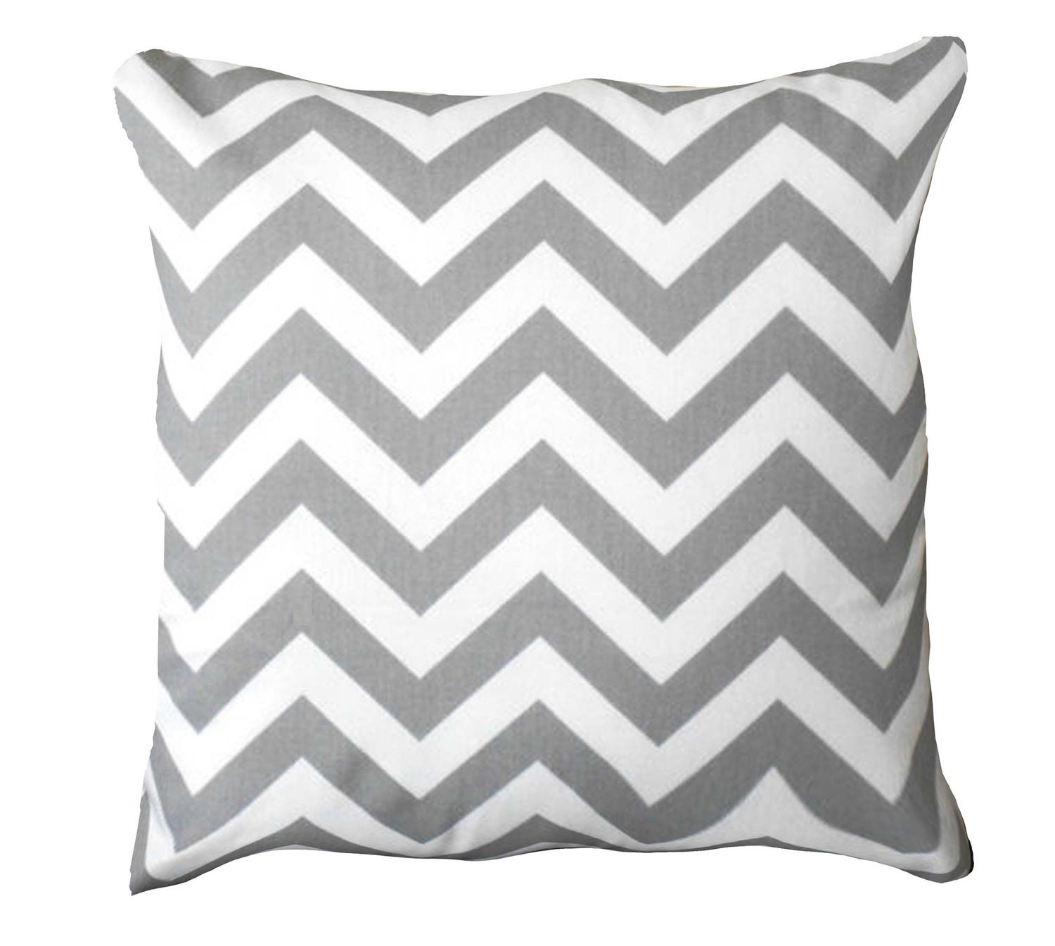 Grey Pillow Cover. Gray Pillow Cover-Gray zigzag Pillow-Gray and White Chevron Pillow.16 X16 or 17 x 17 or 18 x 18.