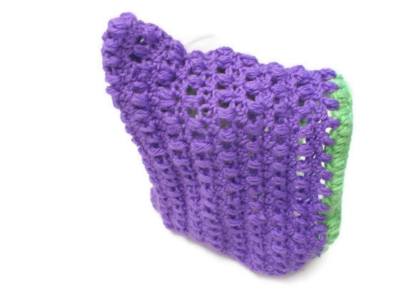 Purple Gnome Hat, Pixie Hood, Girls Elf Cap, Hobbit Hat, Goblin Hood, Reaper Hood, Crochet  Pixie Hat, Gnome Hat, Faery Hat, Fantasy Hat