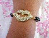 Golden Lips Arm Candy Bracelet