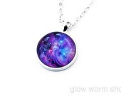 Galaxy Necklace / Orion Nebula Pendant / Purple Space Necklace / Cosmic Necklace