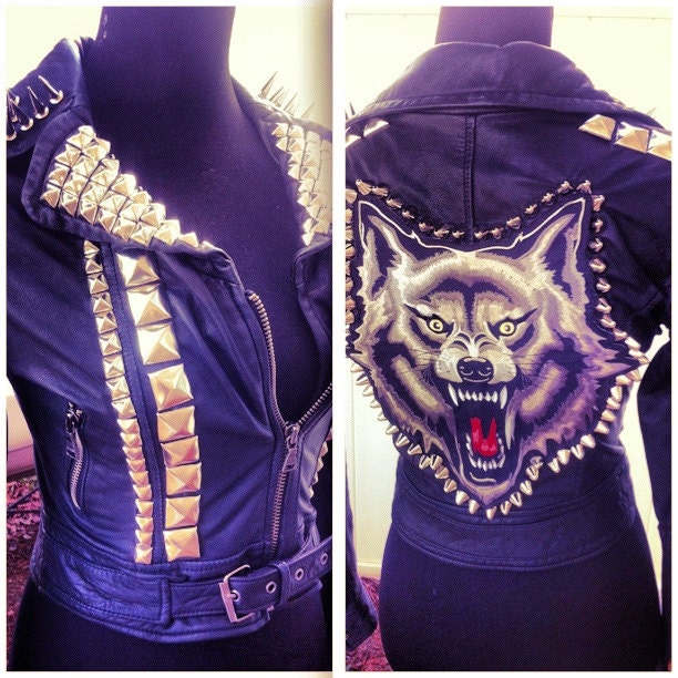 wolf leather jacket
