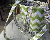 Knitting Project Bag - Quilted Ruffle Tote