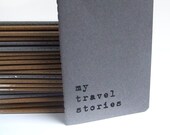 my travel stories - Printed recycled cover Moleskine Notebook for globetrotters and occasional travelers.
