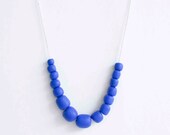 Purple pebble necklace