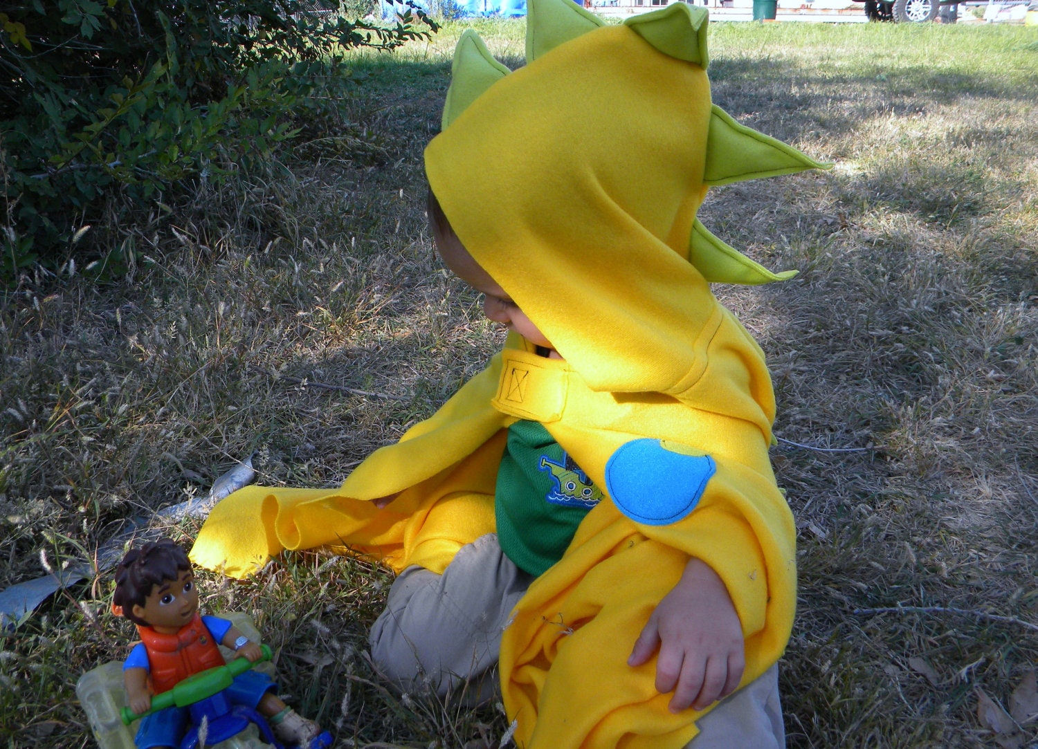Fleece Dinosaur Hooded Cape - Made to Order