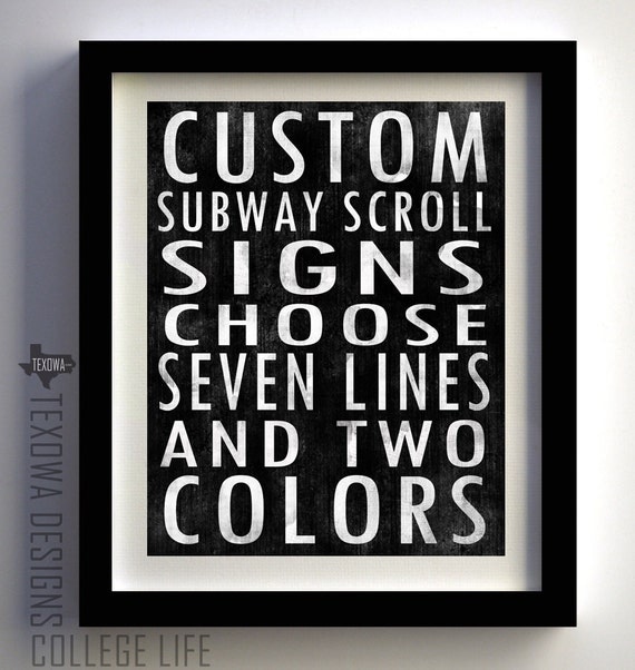 Lexington, Kentucky Subway Scroll Art Print