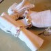 Sanford bone china napkin rings, Made in England, Cottage chic, white with yellow, pink, blue, green flowers, set of four