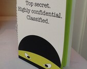 Ninja Journal Diary - Hand Stitched Kid's Art Book - Hand Made Sketchbook - Handmade Journal - Paper Journal - Gift for Boys