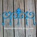 Iron Wall Hook /Bright Orange Hanger/ Five Hook/ Fleur de lis metal decor/ Decorative Key, Towel Holder/ Painted Coat Rack/