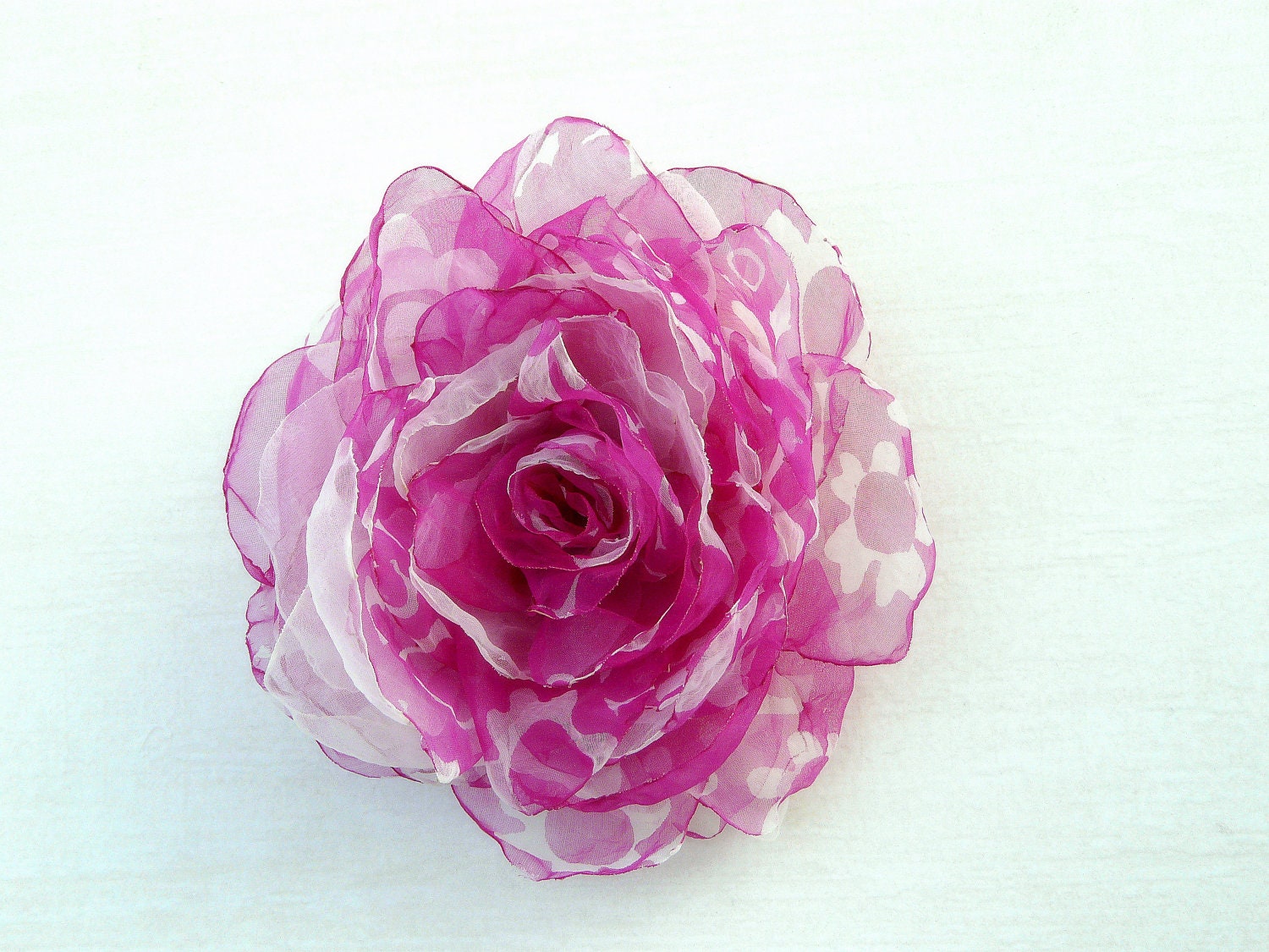 Pink Wedding Hair Flower, Fuschia Flower, Magenta Bridal Fascinator, Bridesmaid Hairpiece, Pink Peony