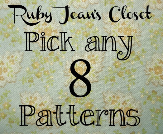 SALE Pick any 8 patterns from Ruby Jean's Closet and SAVE