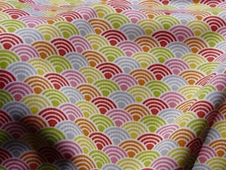 1/2 meter of 1 mil PUL polyurethane multi colored SHELL scale print rare print hard to find - low price