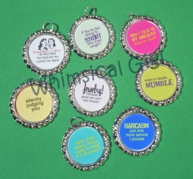 Sassy Ladies Wine Glass or Cocktail Charms