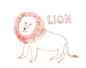 Little Lion on Notecard