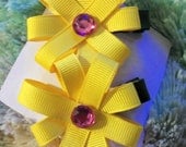 Yellow Daisy Clippets- babies-infants-Children-Teens-Women-Back 2 School-Pageants-Halloween-Christmas-Thanksgiving-Birthday-1st Birthday
