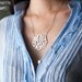 1.75 inch Monogram necklace in sterling silver - Expedited shipping