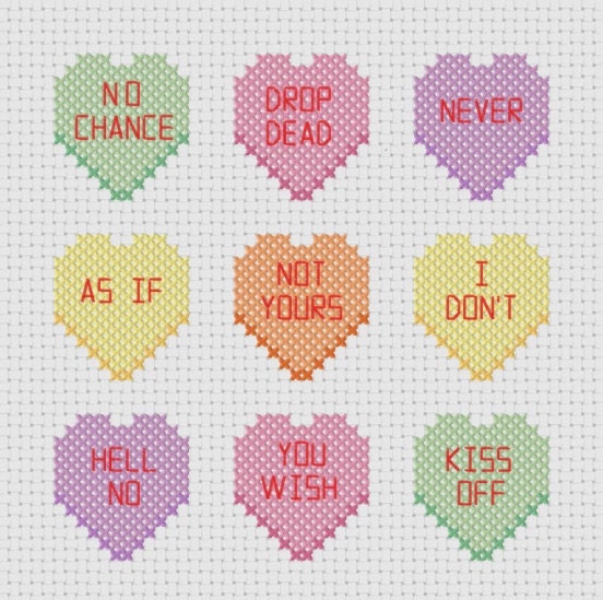 Mean Conversation Hearts