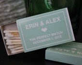 75 Custom Designed Matchbox Wedding Favors