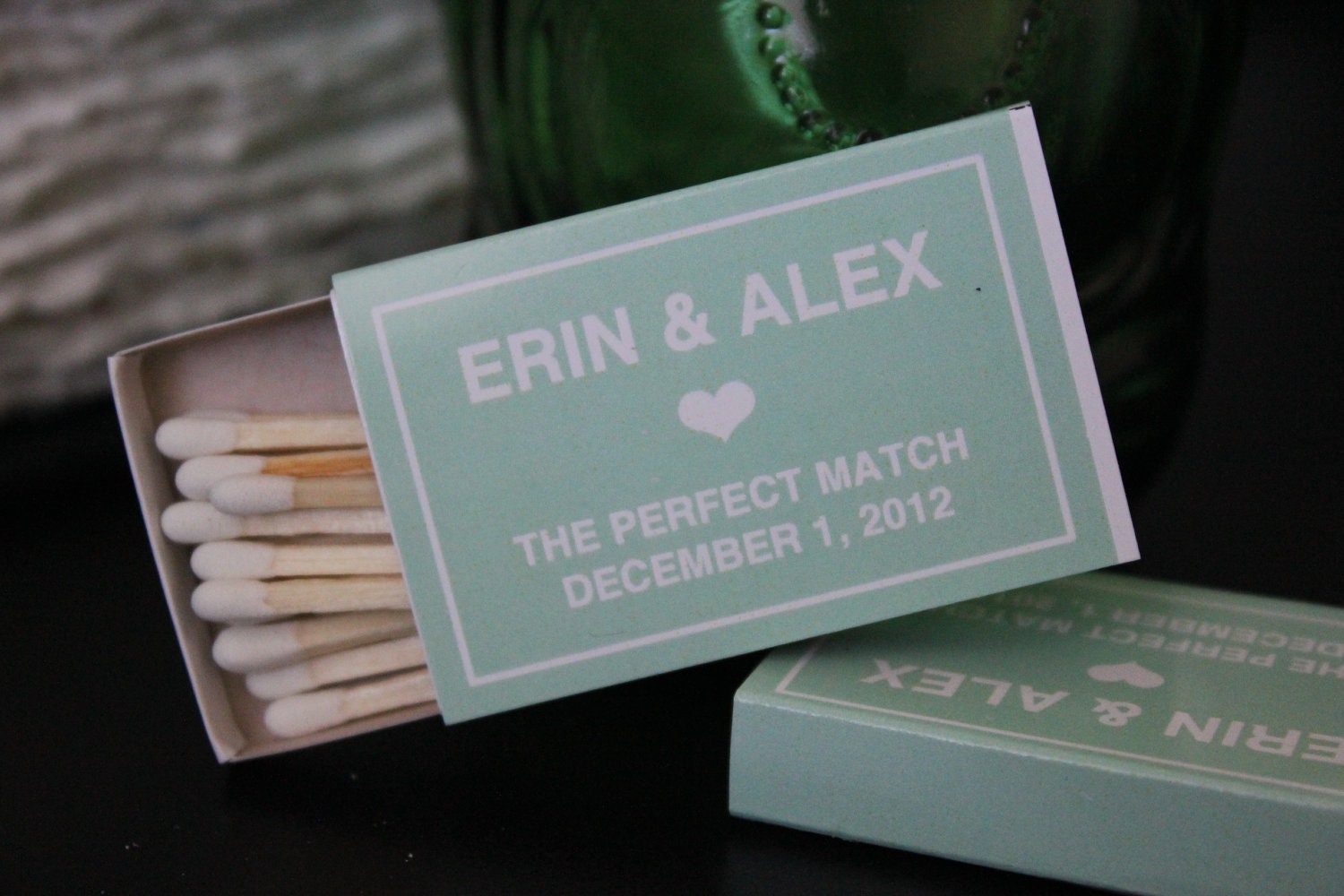 100 Custom Designed Matchbox Wedding Favors
