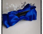 Electric blue ponytail clip