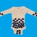 SALE--Hipster Tiny Navy Blue Hearts Long Sleeve Onesie