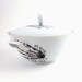 Altered Soup Tureen Skeleton Hands on Vintage Soup Serving Bowl with Lid  Porcelain White Brown Skull