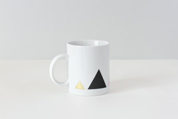 Geometric triangle mug