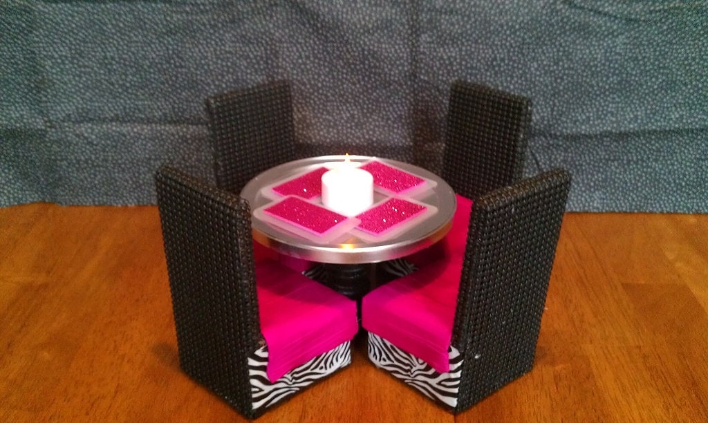 Barbie Furniture- Dining Table & Chairs - Customized Option