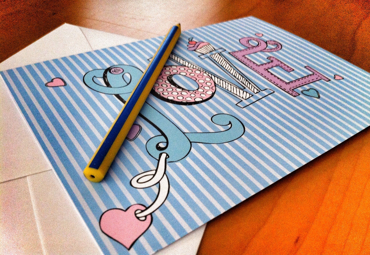 Vintage Style "Love" -  Greeting Card