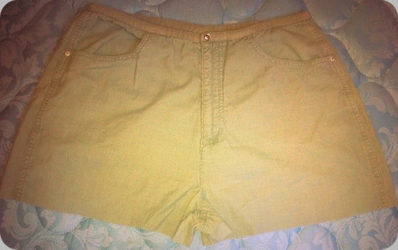Cordoroy Beige Shorts Cut Distressed High Waisted Denim Jean Shorts Size 12