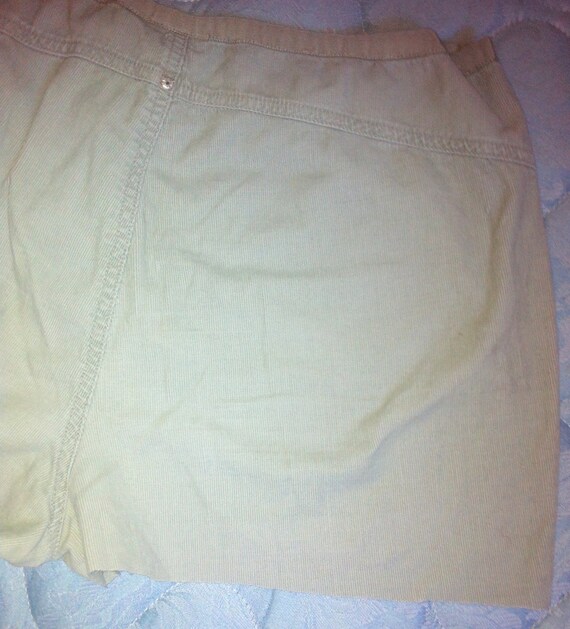 Cordoroy Beige Shorts Cut Distressed High Waisted Denim Jean Shorts Size 12
