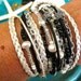Boho Chic Endless Leather Wrap Beaded Bracelet...Noir Pearl... "FREE SHIPPING"