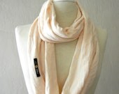 LIX PERLE: Fabric Ultra Soft Cotton/Lycra Circular Hood Tube Peachy Infinity, Peachy Infinity Scarf