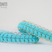 Chevron Friendship Bracelet. Turquoise faux suede with gold or silver chain.