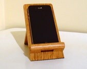 iPhone, iPad-Mini, iPod Touch, Hand Crafted Wooden Stand, Holder (Oak - Natural finish)