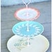 Candy Floss: Retro 3 Tier Cake Stand Vintage Cupcake Display Wedding Decorations Dessert Table Pink Aqua Gift Set