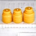 Yellow Beeswax Votive Trio: Original Vintage Vaseline Chesebrough New York Jar