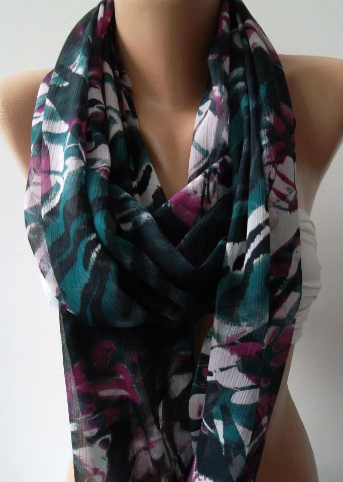 Circle Scarf  Infinity Scarf  Tube scarf... It made with good quality CHIFFON fabric