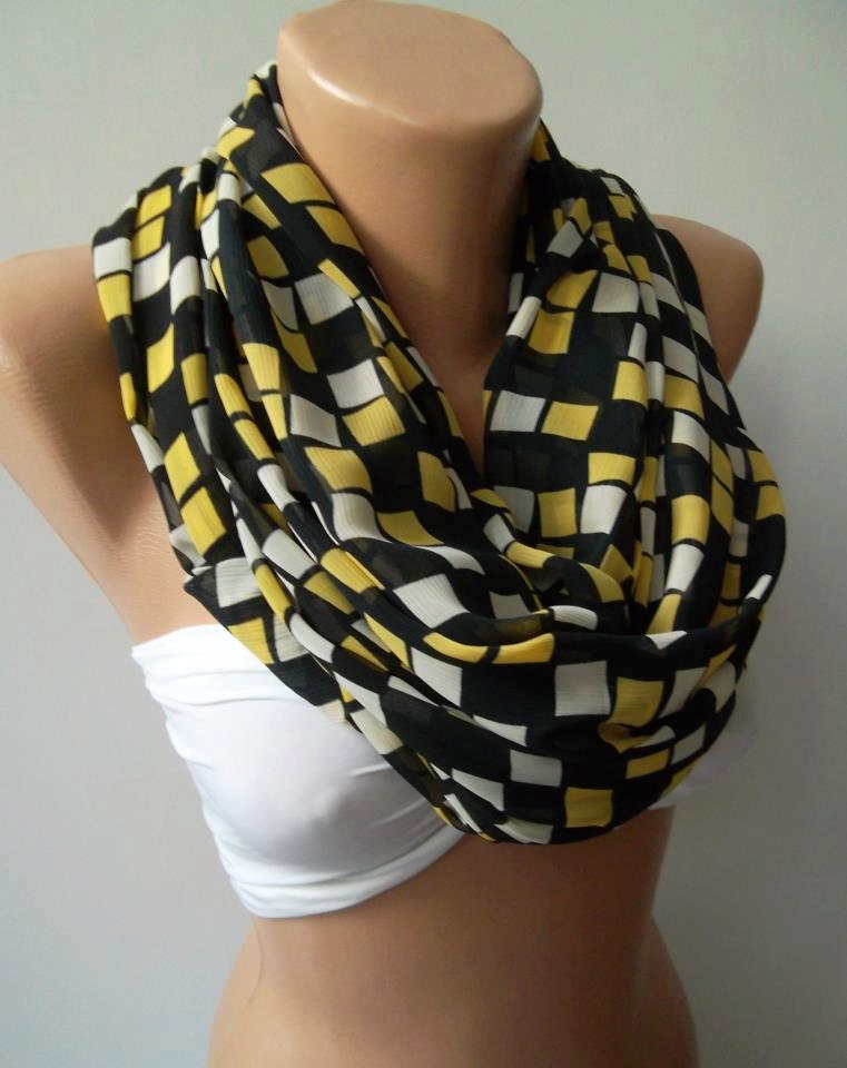 Circle Scarf Infinity Scarf Tube scarf... It made with good quality CHIFFON fabric