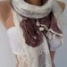 Mother's Day gift  Shabby Chic -  Elegant  Scarf  Romantic Scarf  Tulle and Cotton