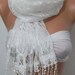 Mothers Day gift Tulle Scarf - Lace scarf - White scarf...bridesmaid gift