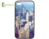 iPhone 4 Case - "Top of Chicago"  -- Rubber iPhone Case, Rubber Bumper Case