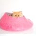 pets cave, pink fuchsia, cat bed, pink hot