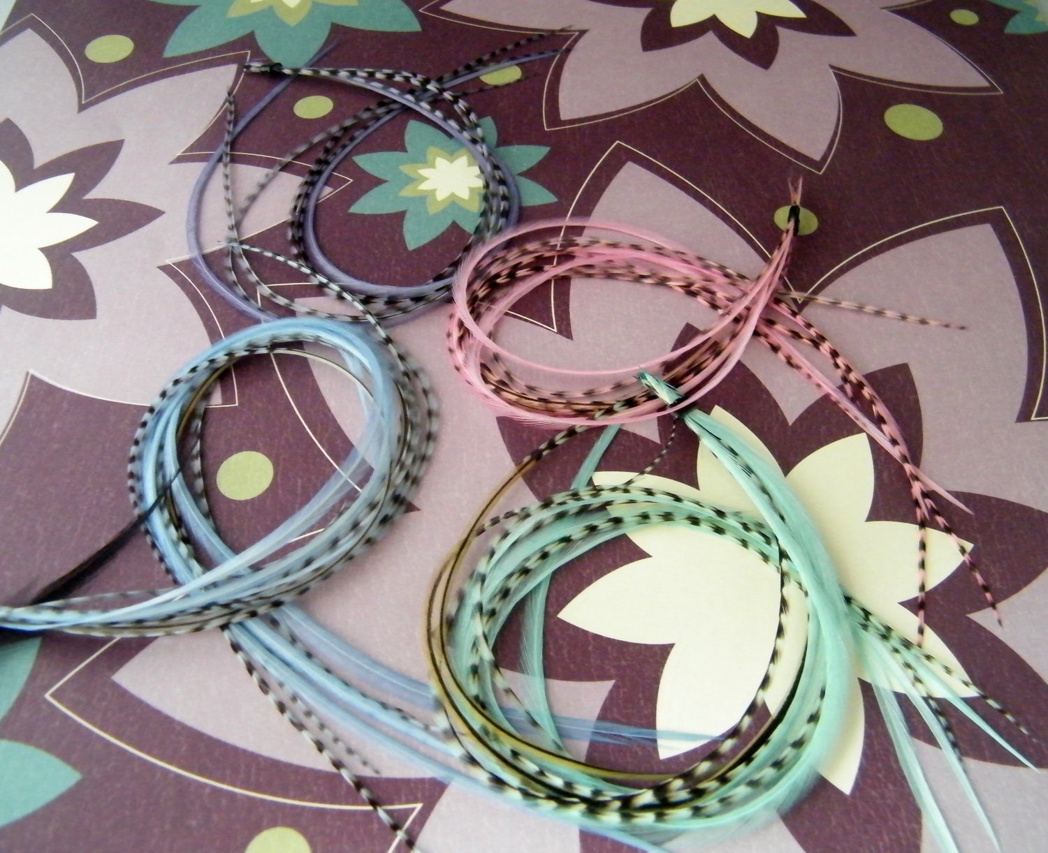 Long Feather Extensions, Feather Hair Extensions, Pastels, Soft Shades