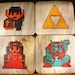 Zelda 8-bit Sprite Coasters Color Set of Four (4)