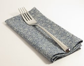 Blumes in Dusty Blue Cloth Napkins, Set of 6 100% cotton, Nautical Napkins, Blue Napkins Cloth, Ocean Themed Napkins, Garden Themed
