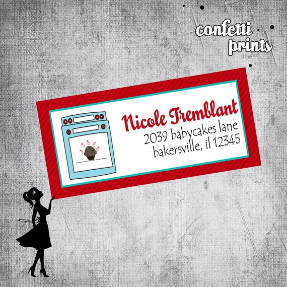 Personalized Printable Address Label - BUN In The OVEN Il_570xn